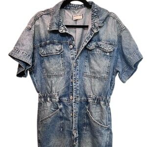 free people denim romper - size L